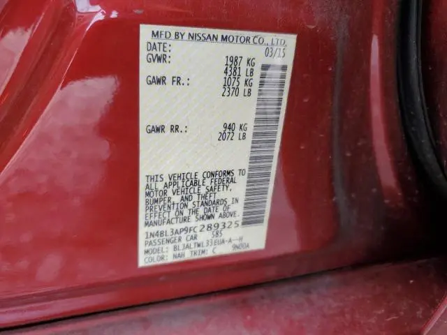2015 NISSAN ALTIMA 3.5S  