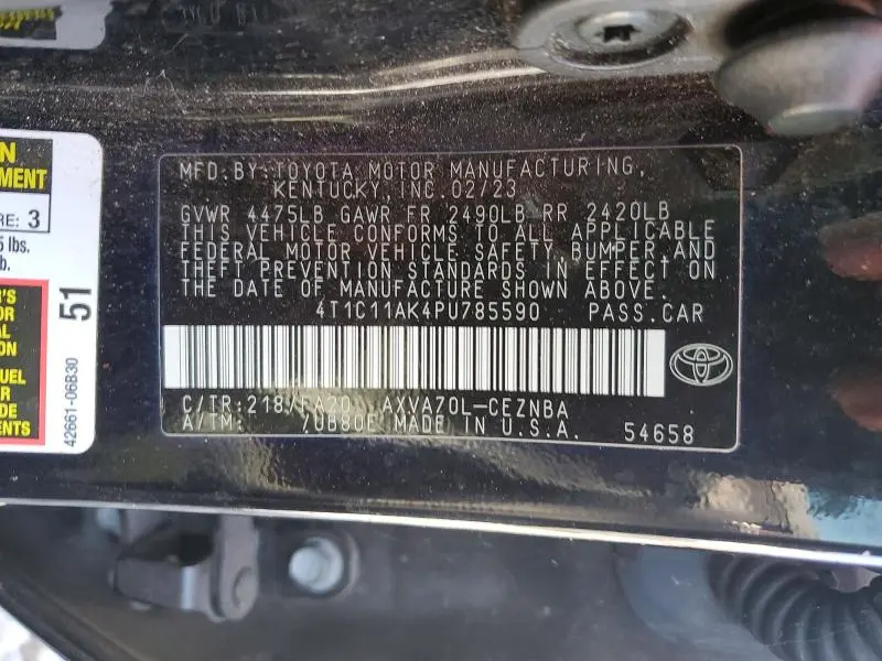 2023 TOYOTA CAMRY LE  