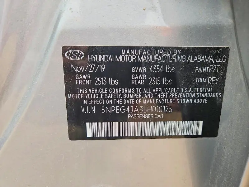 2020 HYUNDAI SONATA SE  