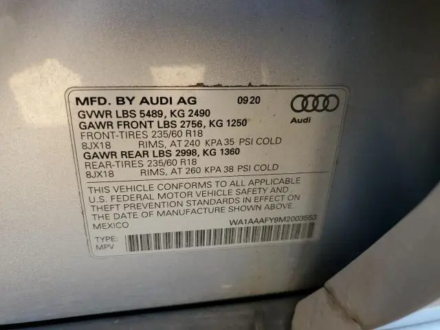 2021 AUDI Q5 PREMIUM  