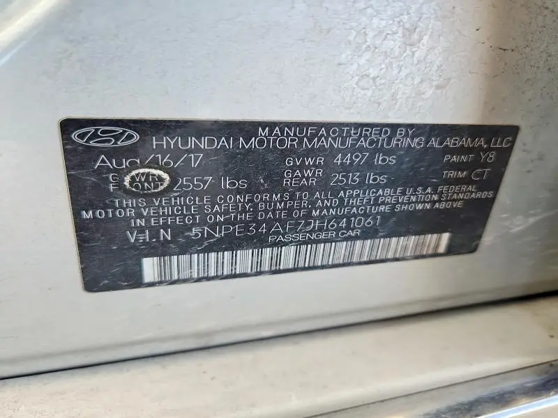 2018 HYUNDAI SONATA SPORT  