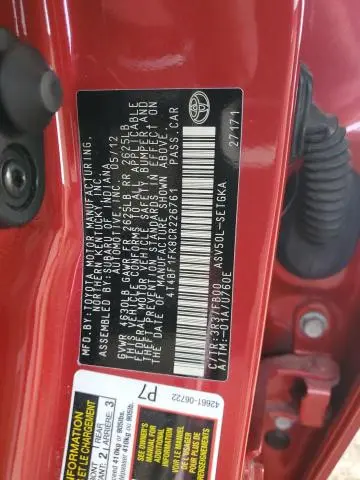 2012 TOYOTA CAMRY BASE  
