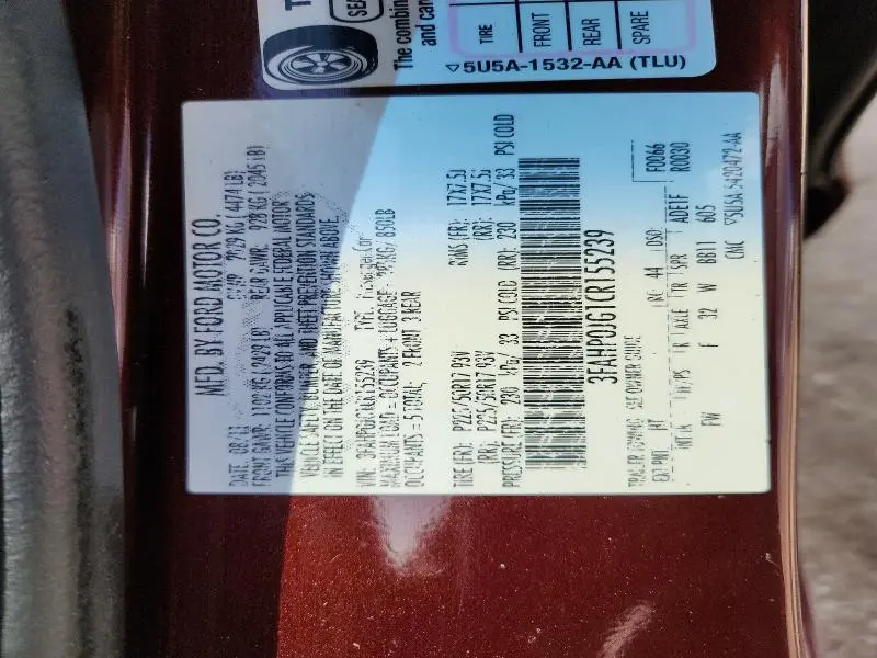 2012 FORD FUSION SEL  