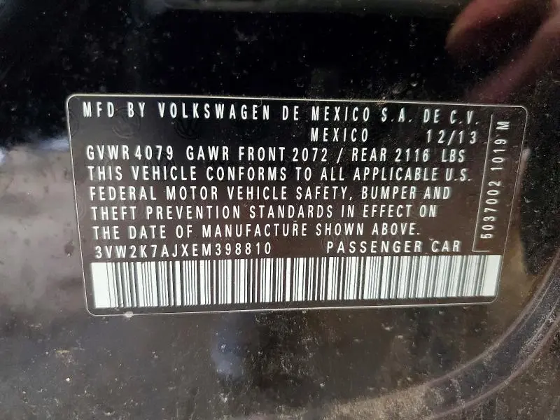 2014 VOLKSWAGEN JETTA   