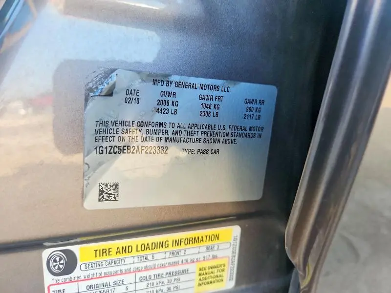 2010 CHEVROLET MALIBU 1LT  