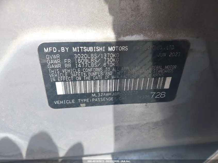 2024 MITSUBISHI MIRAGE SE