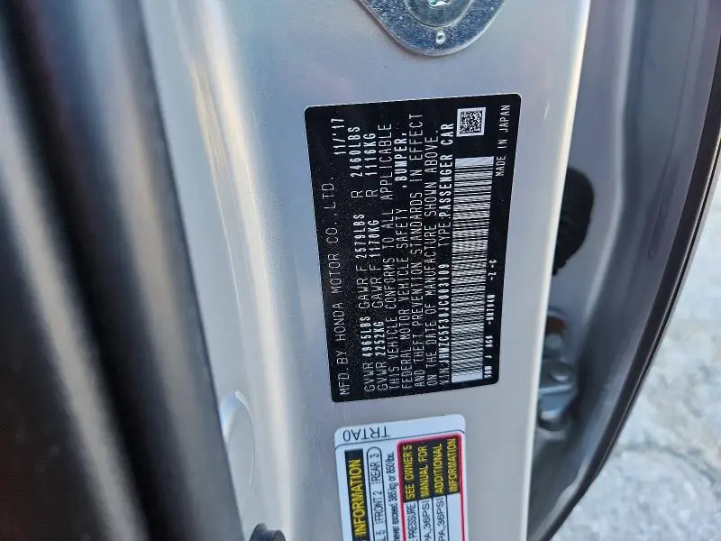 2018 HONDA CLARITY TOURING  