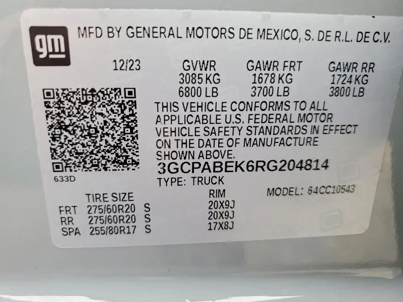 2024 CHEVROLET SILVERADO C1500 CUSTOM  