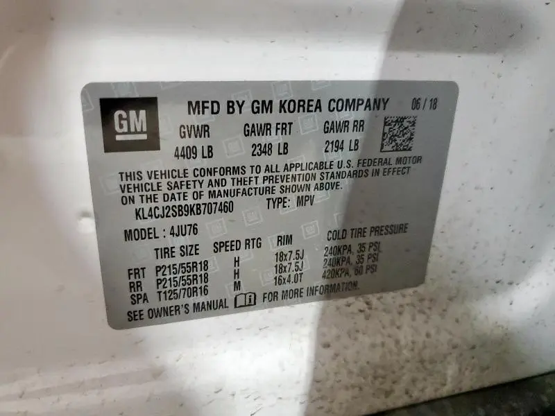 2019 BUICK ENCORE SPORT TOURING  