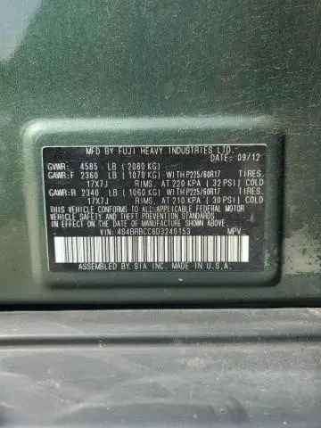 2013 SUBARU OUTBACK 2.5I PREMIUM  