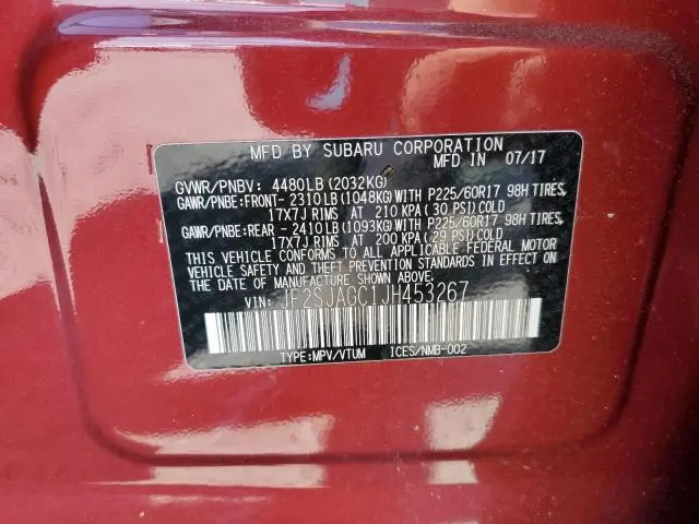 2018 SUBARU FORESTER 2.5I PREMIUM  