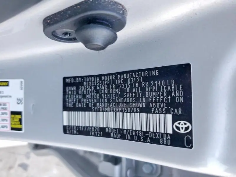 2024 TOYOTA COROLLA LE  