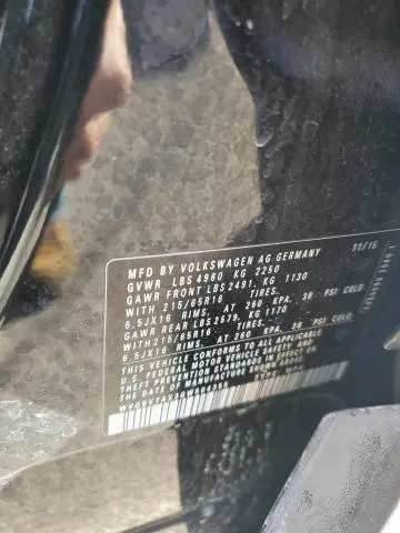 2016 VOLKSWAGEN TIGUAN S  