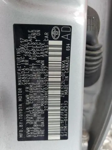 2018 TOYOTA COROLLA L  