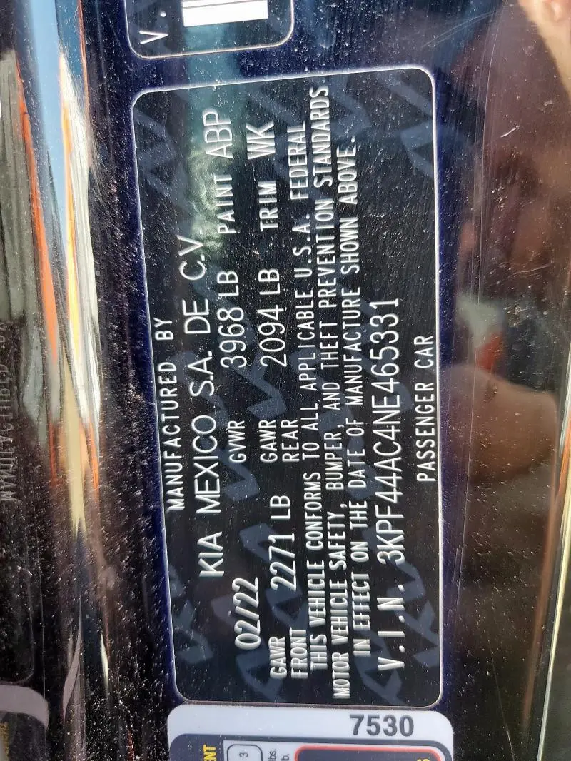 2022 KIA FORTE GT  