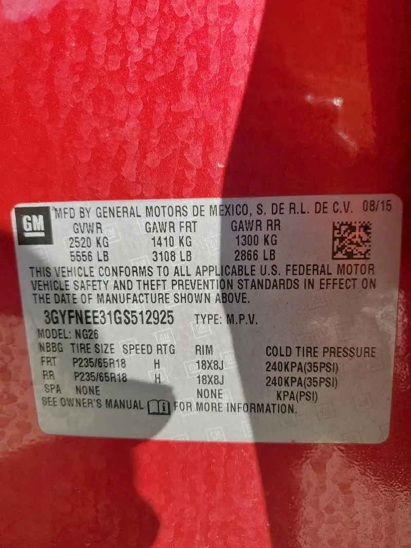 2016 CADILLAC SRX LUXURY COLLECTION  