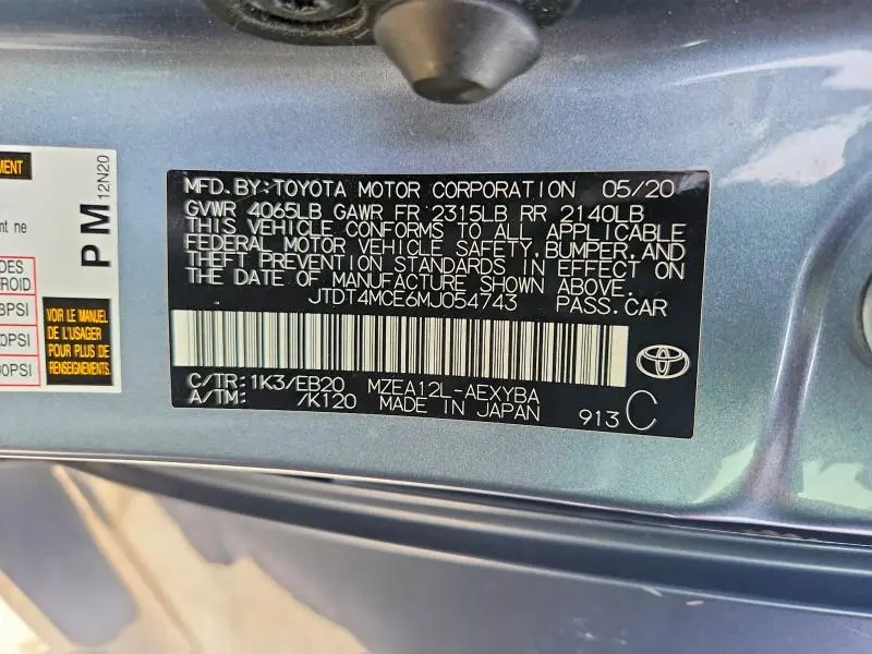 2021 TOYOTA COROLLA XSE  