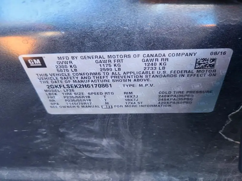2017 GMC TERRAIN SLE  