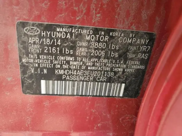 2014 HYUNDAI ELANTRA SE