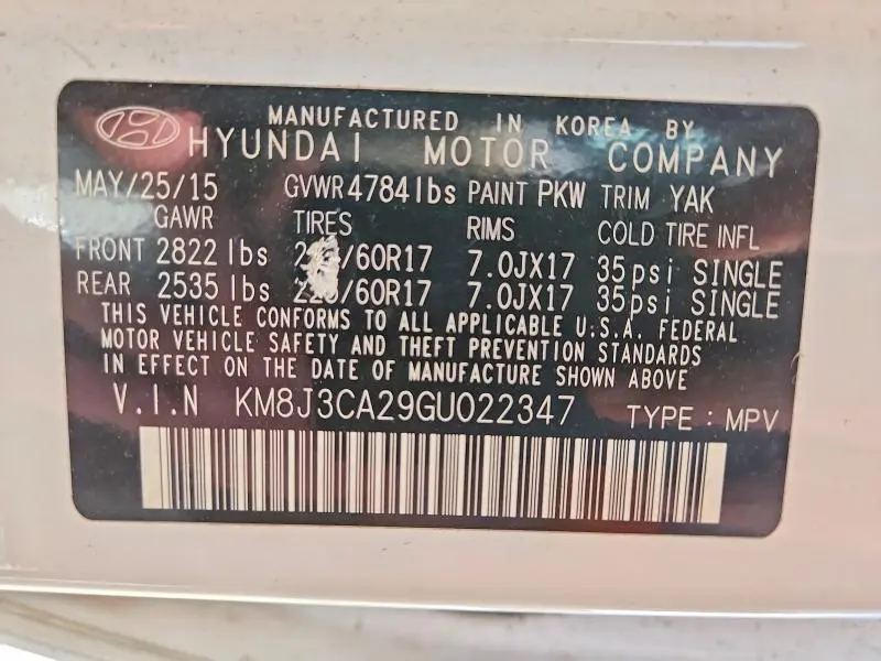 2016 HYUNDAI TUCSON ECO  