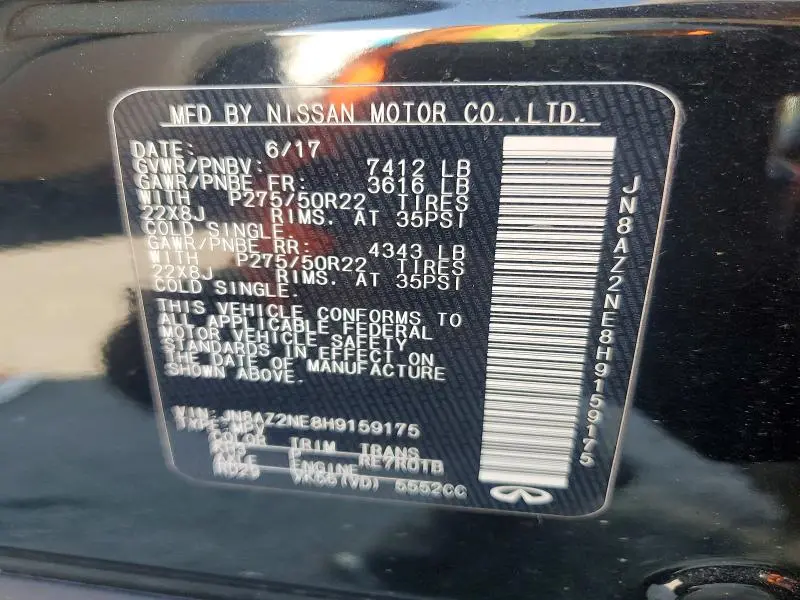 2017 INFINITI QX80 BASE  