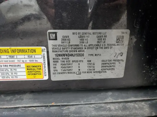 2017 CHEVROLET TRAVERSE LS  