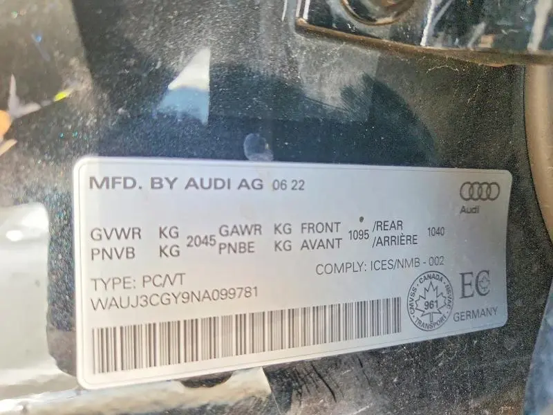 2022 AUDI S3   