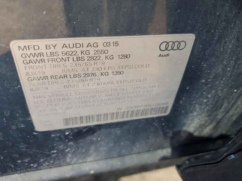 2015 AUDI Q5 PREMIUM PLUS  