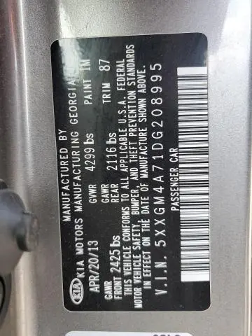 2013 KIA OPTIMA LX  