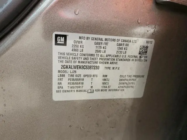 2012 GMC TERRAIN SLT  