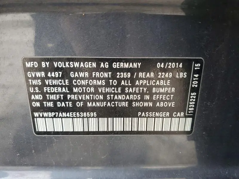 2014 VOLKSWAGEN CC SPORT  