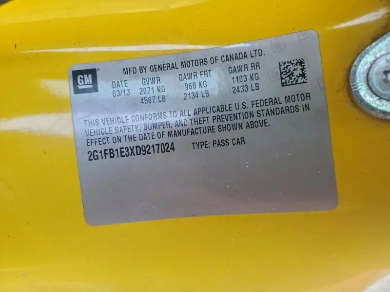 2013 CHEVROLET CAMARO LT  