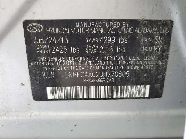 2013 HYUNDAI SONATA SE  