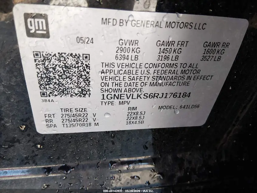 2024 CHEVROLET TRAVERSE AWD RS