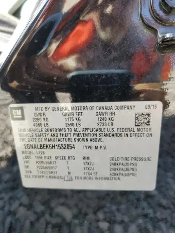 2017 CHEVROLET EQUINOX LS  