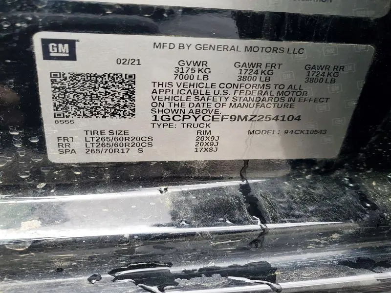 2021 CHEVROLET SILVERADO K1500 TRAIL BOSS CUSTOM  