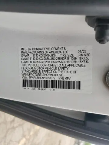 2023 HONDA ODYSSEY EXL  