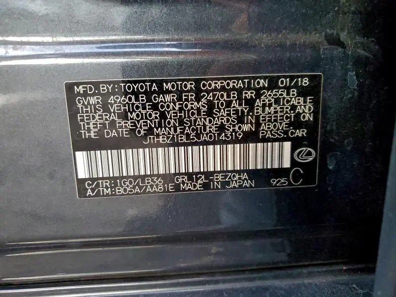 2018 LEXUS GS 350 BASE  