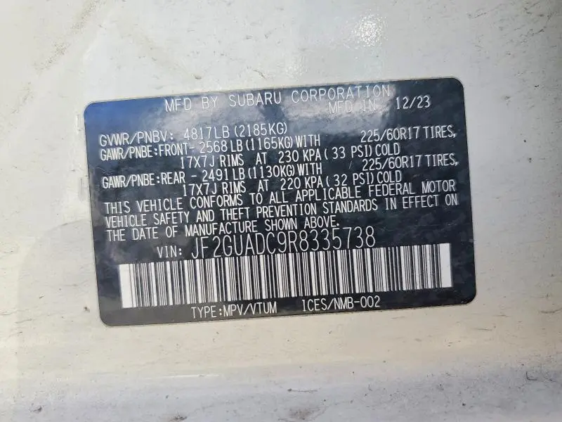 2024 SUBARU CROSSTREK PREMIUM  