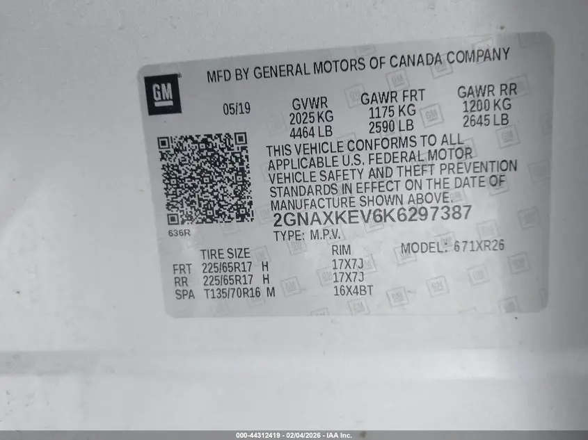 2019 CHEVROLET EQUINOX LT