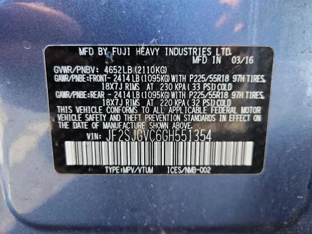 2016 SUBARU FORESTER 2.0XT TOURING  