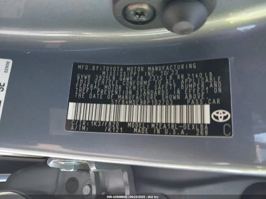 2024 TOYOTA COROLLA LE