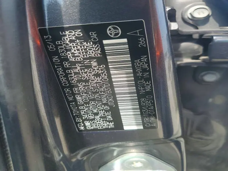 2013 TOYOTA PRIUS C FOUR  
