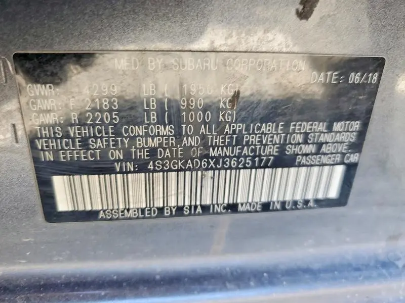 2018 SUBARU IMPREZA PREMIUM PLUS  