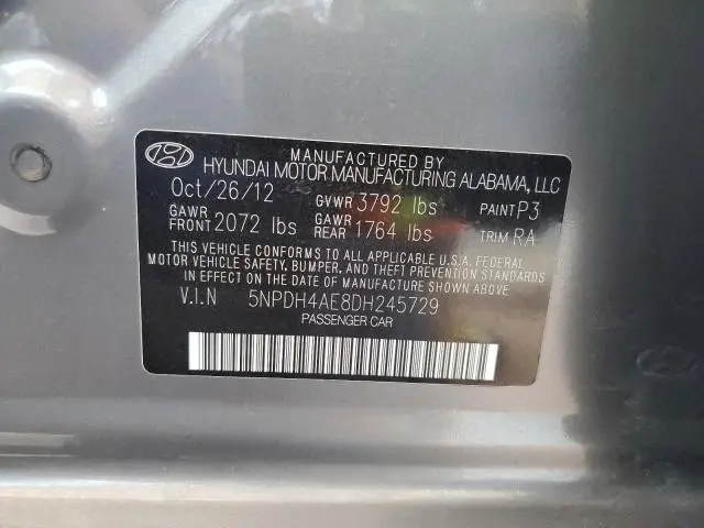 2013 HYUNDAI ELANTRA GLS  