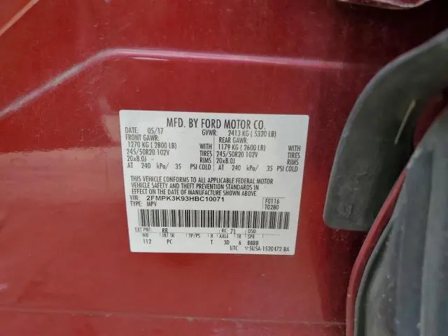 2017 FORD EDGE TITANIUM  