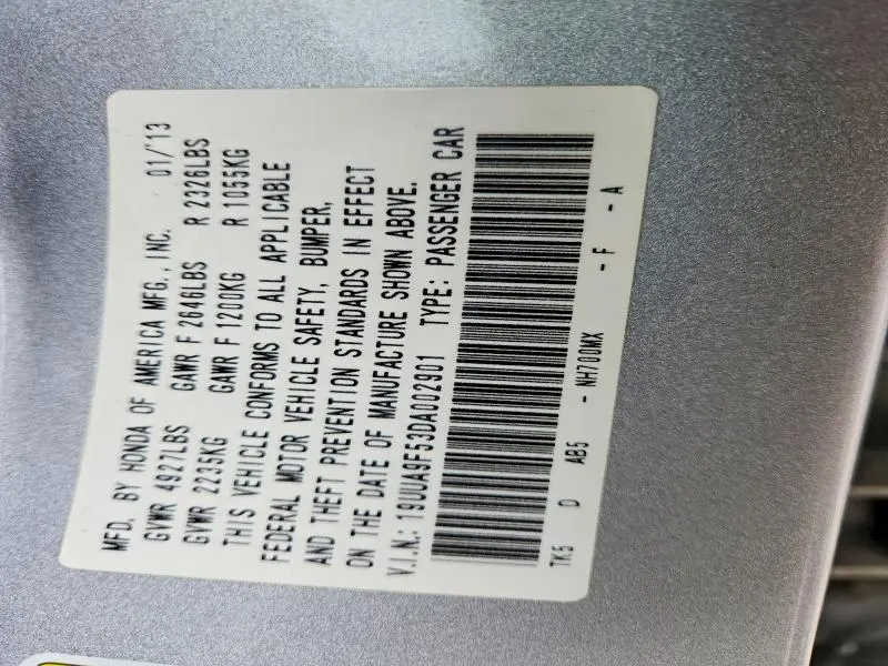2013 ACURA TL TECH  