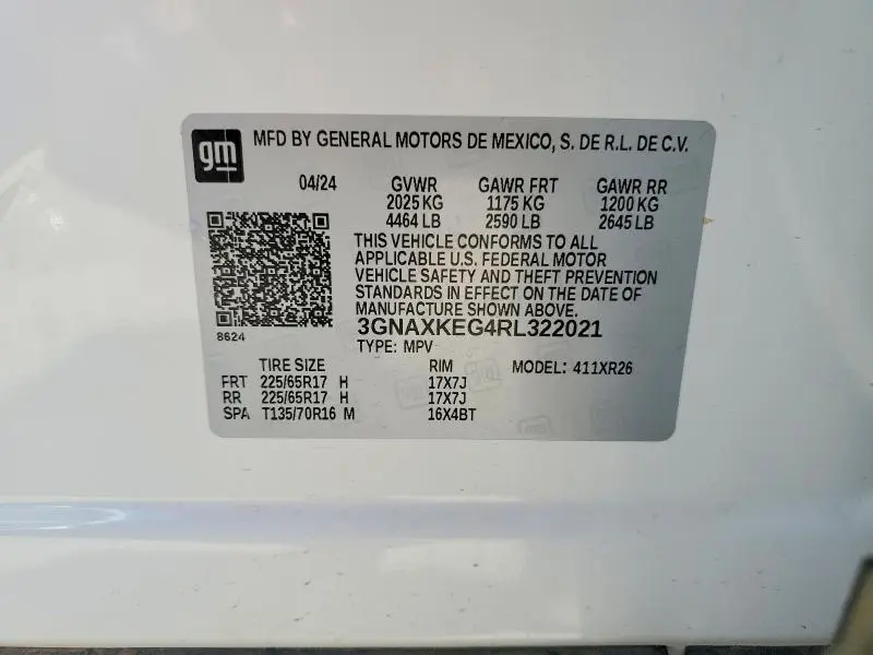 2024 CHEVROLET EQUINOX LT  