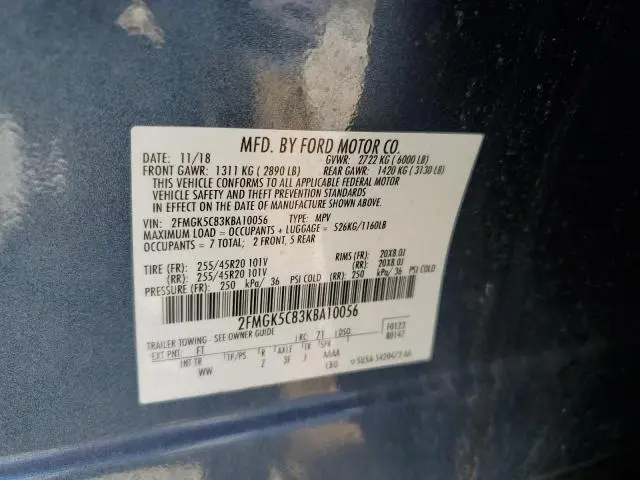 2019 FORD FLEX SEL