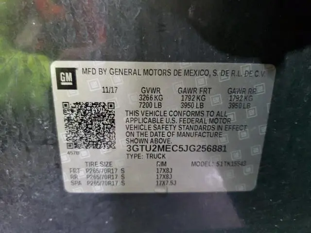 2018 GMC SIERRA K1500 SLE  